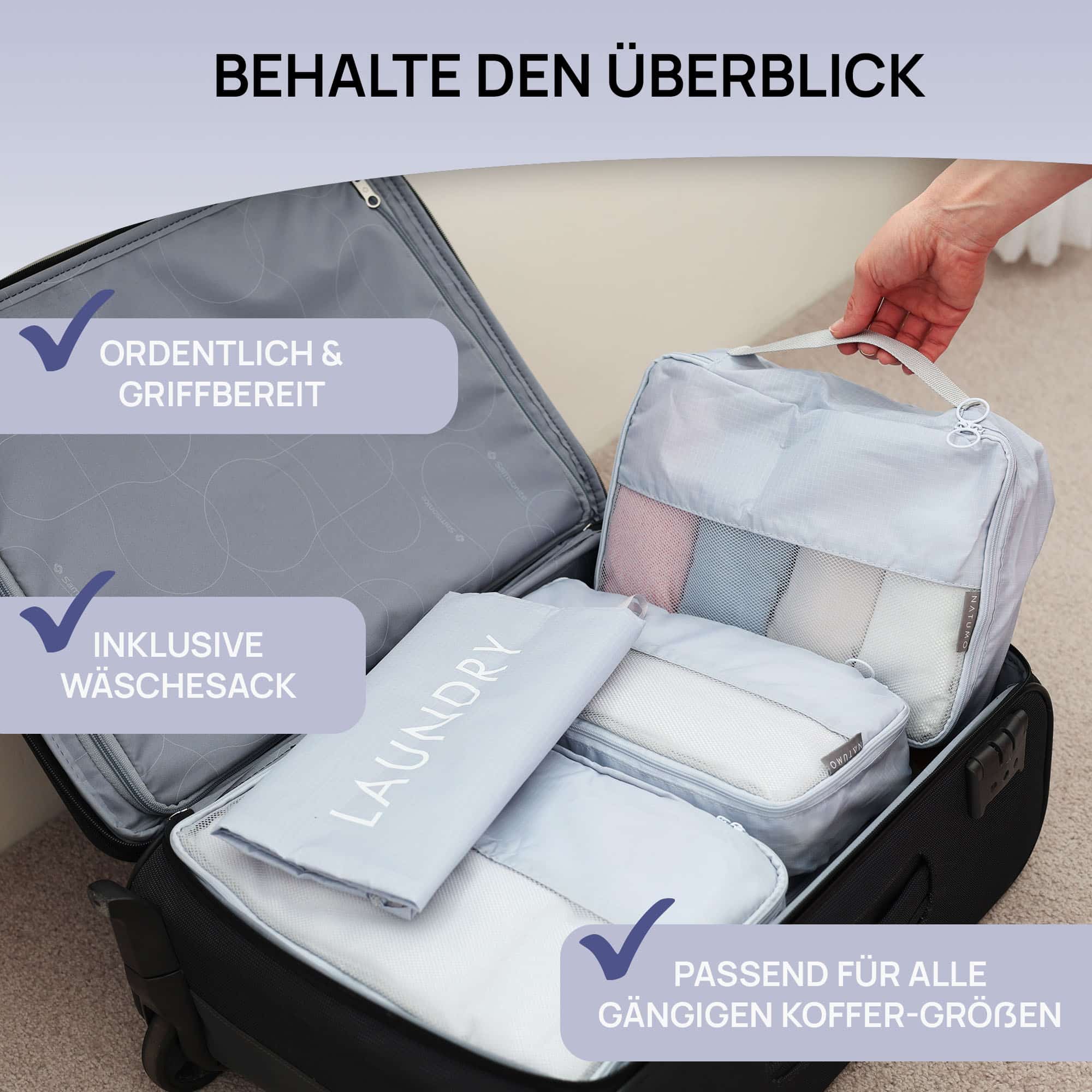 7 Stück Reise Packwürfel Gepäck Organizer Koffer Organizer -  Österreich